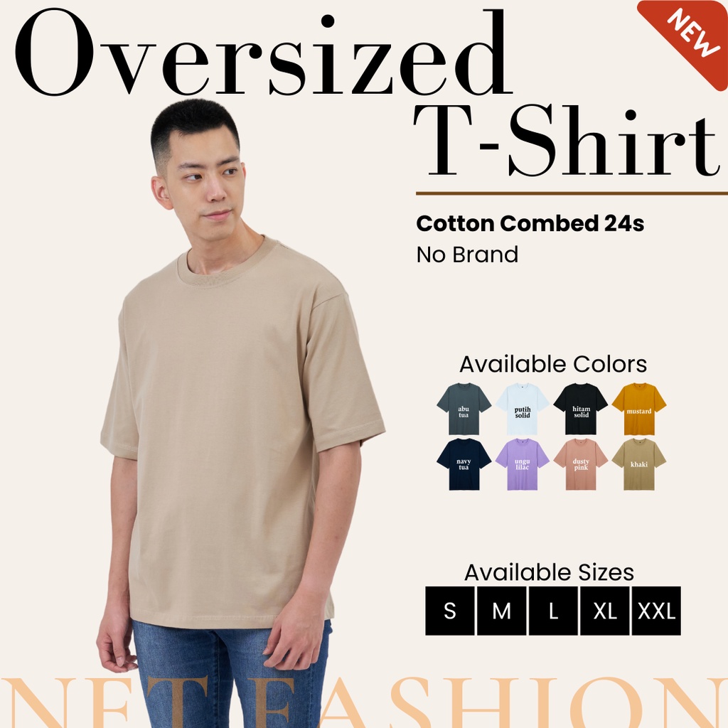Kaos Polos Cotton Combed 24s Oversized